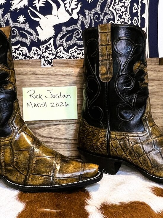 Custom Bespoke Giant American Alligator Cowboy Boots in Men\'s Size 11D main image 5